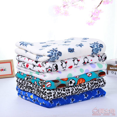 義烏廠家直銷 多色多尺寸印花珊瑚絨毛毯ZM002，現貨供應定制服務